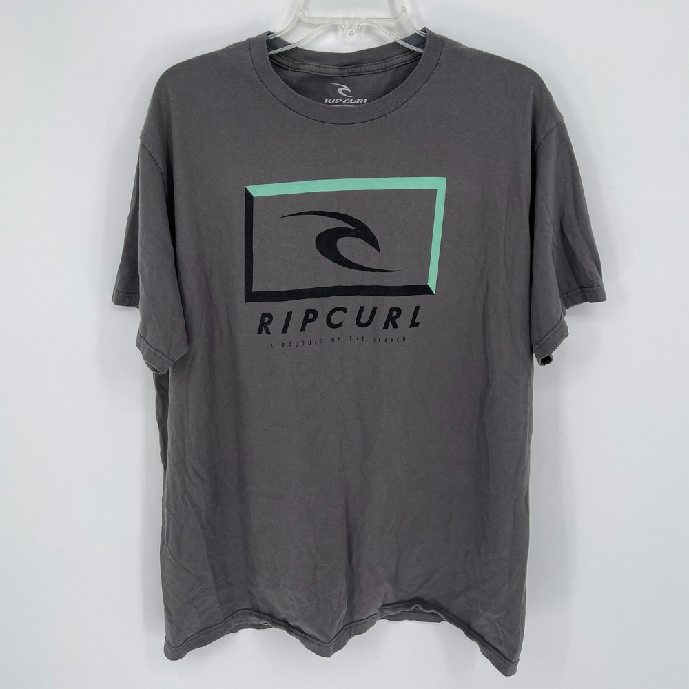 Rip Curl Men's Gray Graphic Logo Short Sleeve T-Shirt Size XL